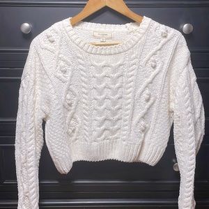 no comment White Plush Sweater